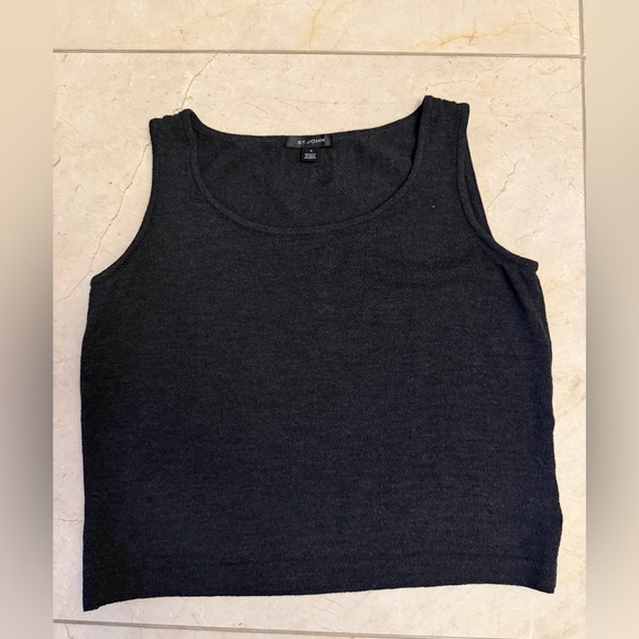 St. John Tops - St Johns Top Women M Black Essential Tank Sleeveless Cotton Basic Medium